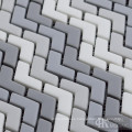 Shading Grey Decorate Chevron Tiles Glass Mosaic